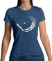 Snowboard Swoosh Womens T-Shirt