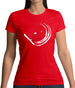 Snowboard Swoosh Womens T-Shirt