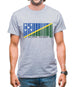 Solomon Islands  Barcode Style Flag Mens T-Shirt