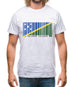 Solomon Islands  Barcode Style Flag Mens T-Shirt