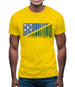 Solomon Islands  Barcode Style Flag Mens T-Shirt