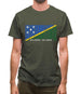 Solomon Islands  Barcode Style Flag Mens T-Shirt