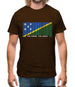 Solomon Islands  Barcode Style Flag Mens T-Shirt