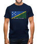 Solomon Islands  Barcode Style Flag Mens T-Shirt