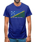 Solomon Islands  Barcode Style Flag Mens T-Shirt