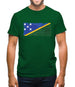 Solomon Islands Grunge Style Flag Mens T-Shirt
