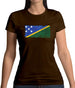 Solomon Islands Grunge Style Flag Womens T-Shirt