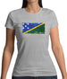 Solomon Islands Grunge Style Flag Womens T-Shirt