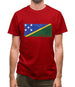 Solomon Islands Grunge Style Flag Mens T-Shirt