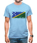 Solomon Islands Grunge Style Flag Mens T-Shirt