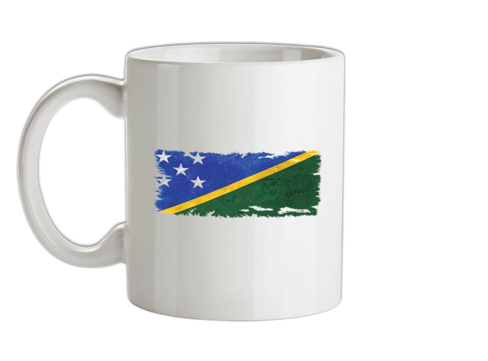 Solomon Islands Grunge Style Flag Ceramic Mug