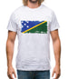Solomon Islands Grunge Style Flag Mens T-Shirt