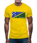 Solomon Islands Grunge Style Flag Mens T-Shirt
