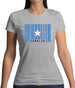 Somalia Barcode Style Flag Womens T-Shirt