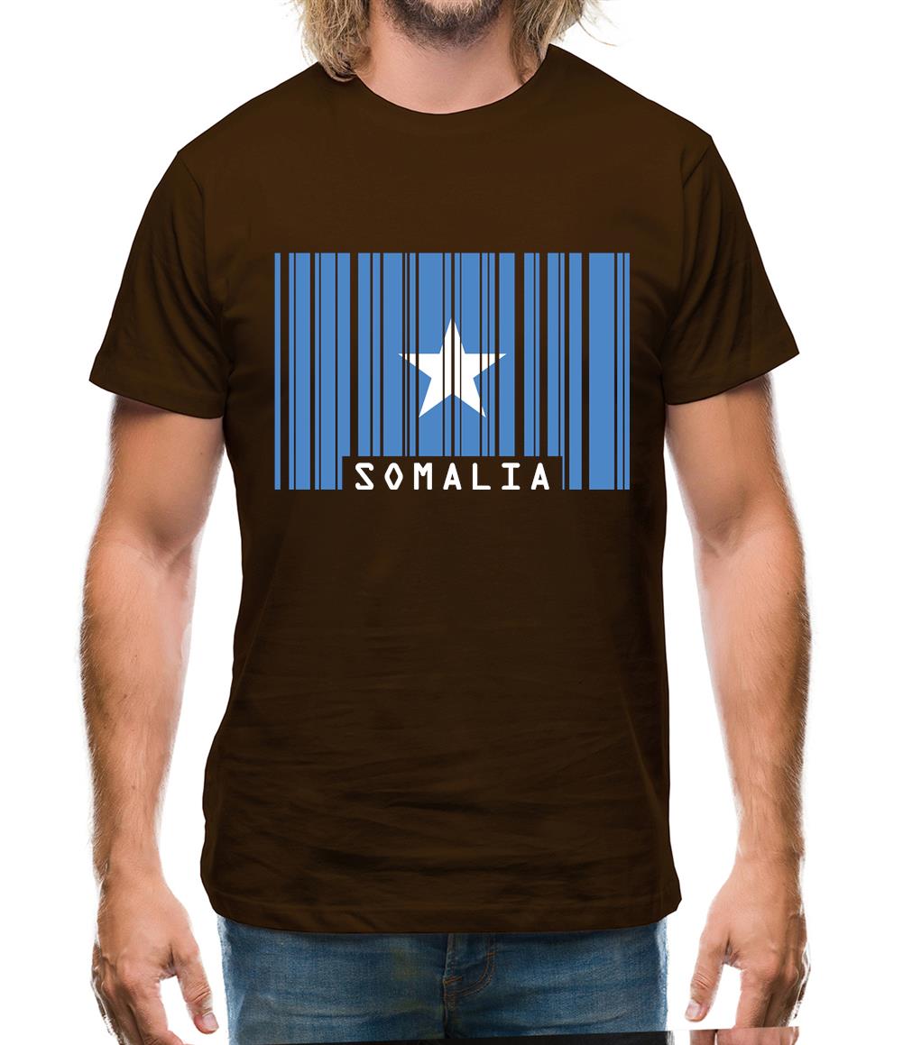 Somalia Barcode Style Flag Mens T-Shirt