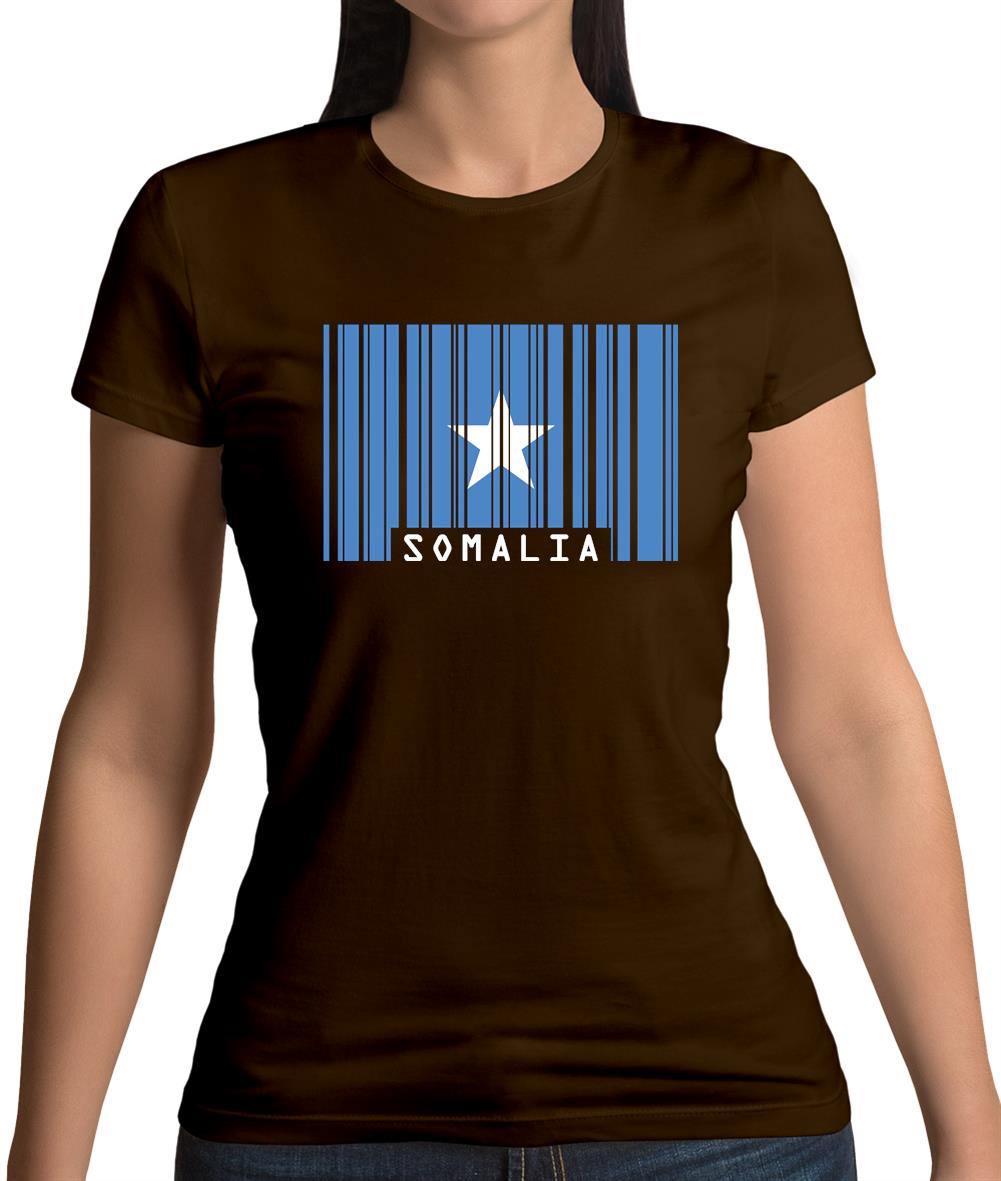 Somalia Barcode Style Flag Womens T-Shirt