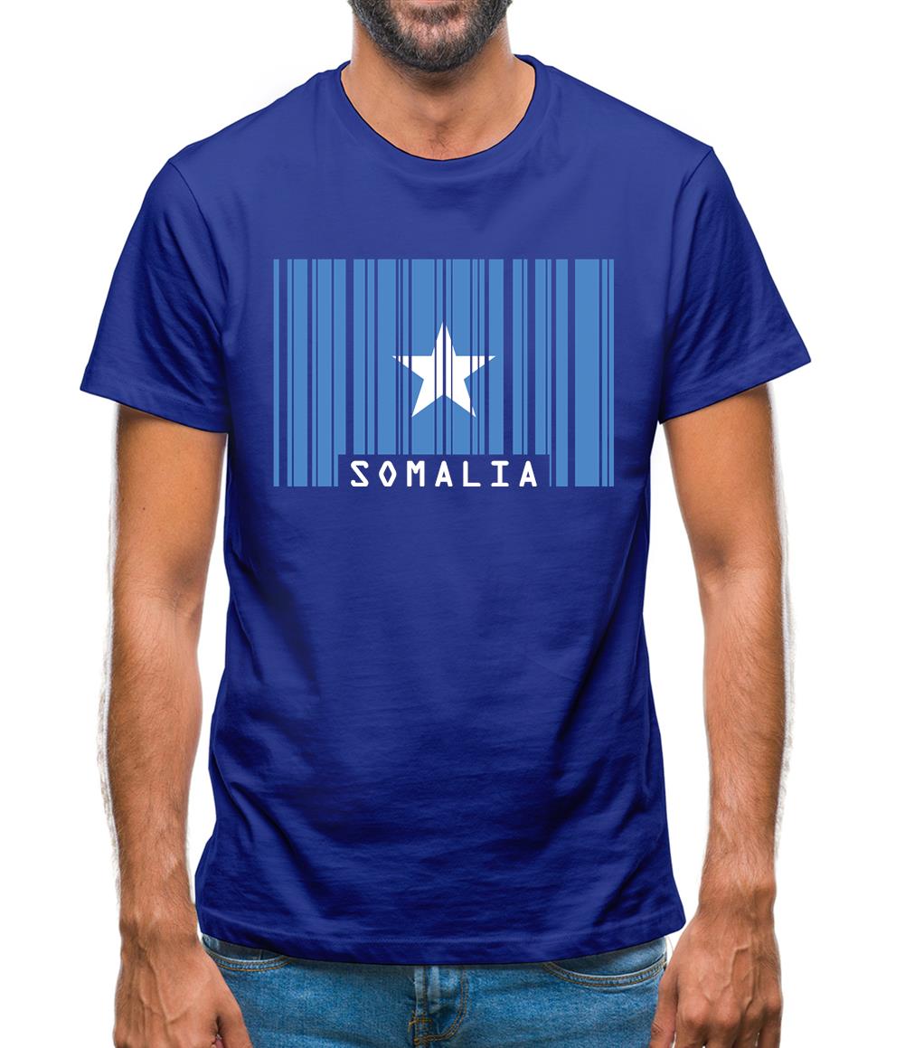 Somalia Barcode Style Flag Mens T-Shirt