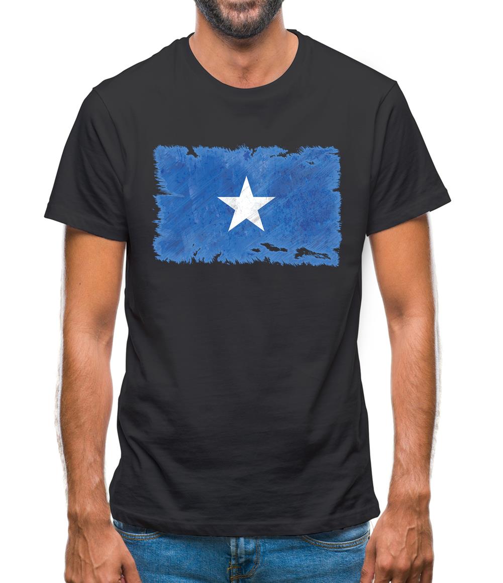 Somalia Grunge Style Flag Mens T-Shirt