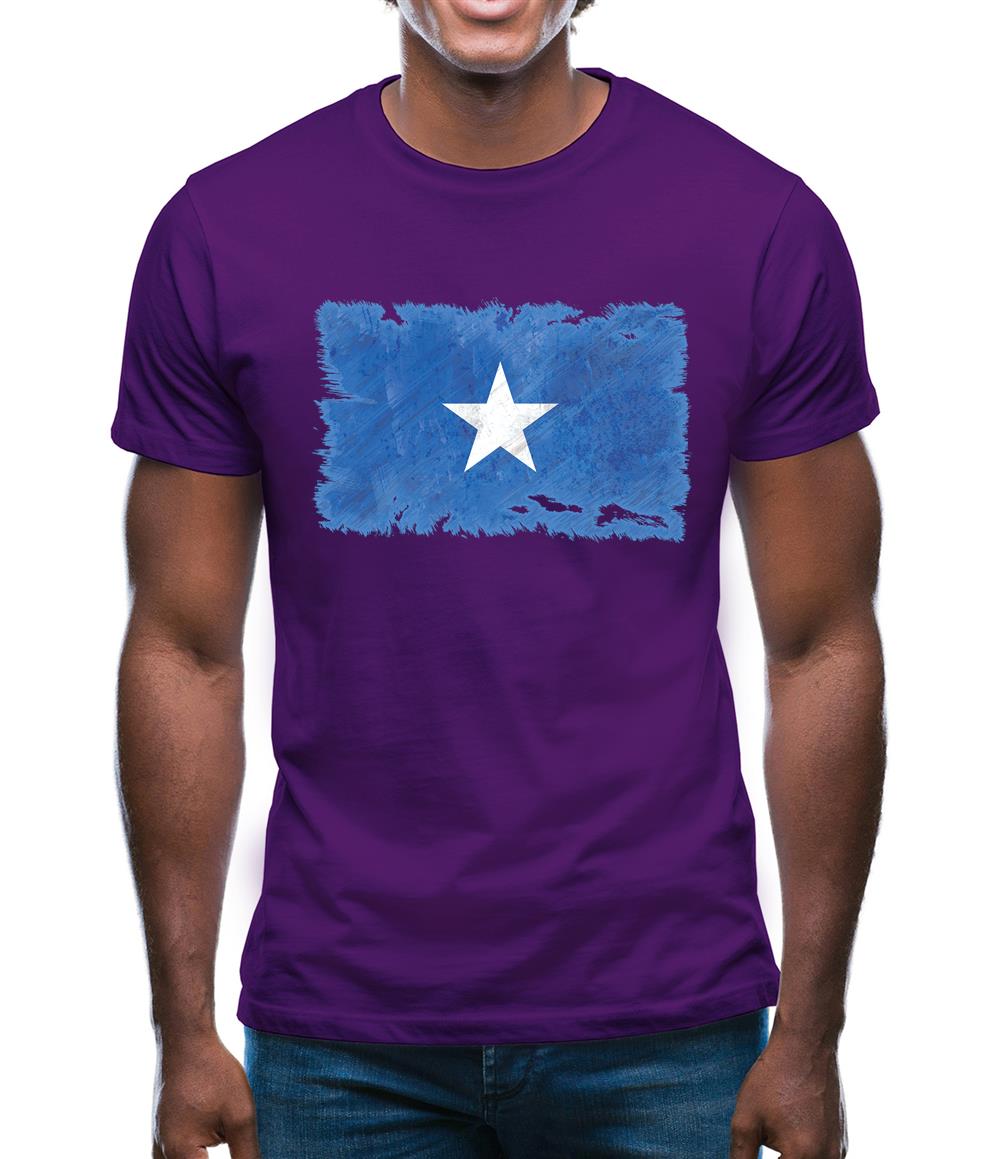 Somalia Grunge Style Flag Mens T-Shirt