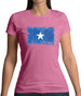 Somalia Grunge Style Flag Womens T-Shirt