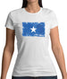 Somalia Grunge Style Flag Womens T-Shirt