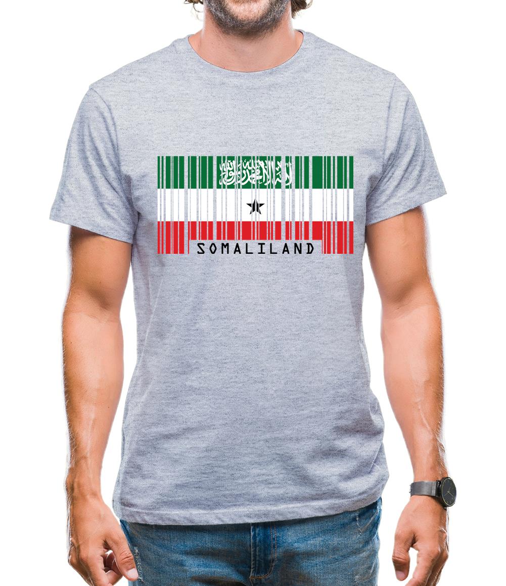 Somaliland Barcode Style Flag Mens T-Shirt