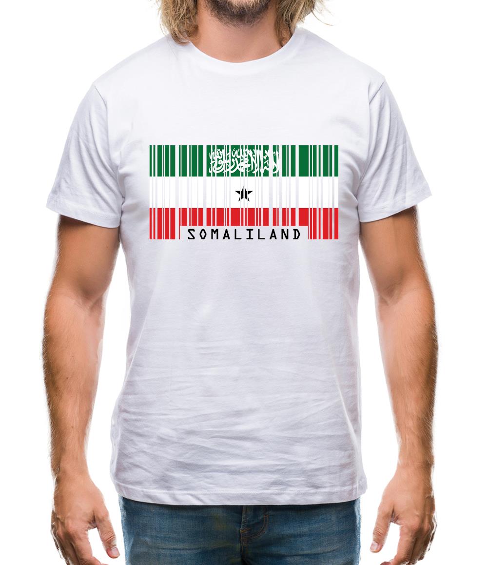 Somaliland Barcode Style Flag Mens T-Shirt