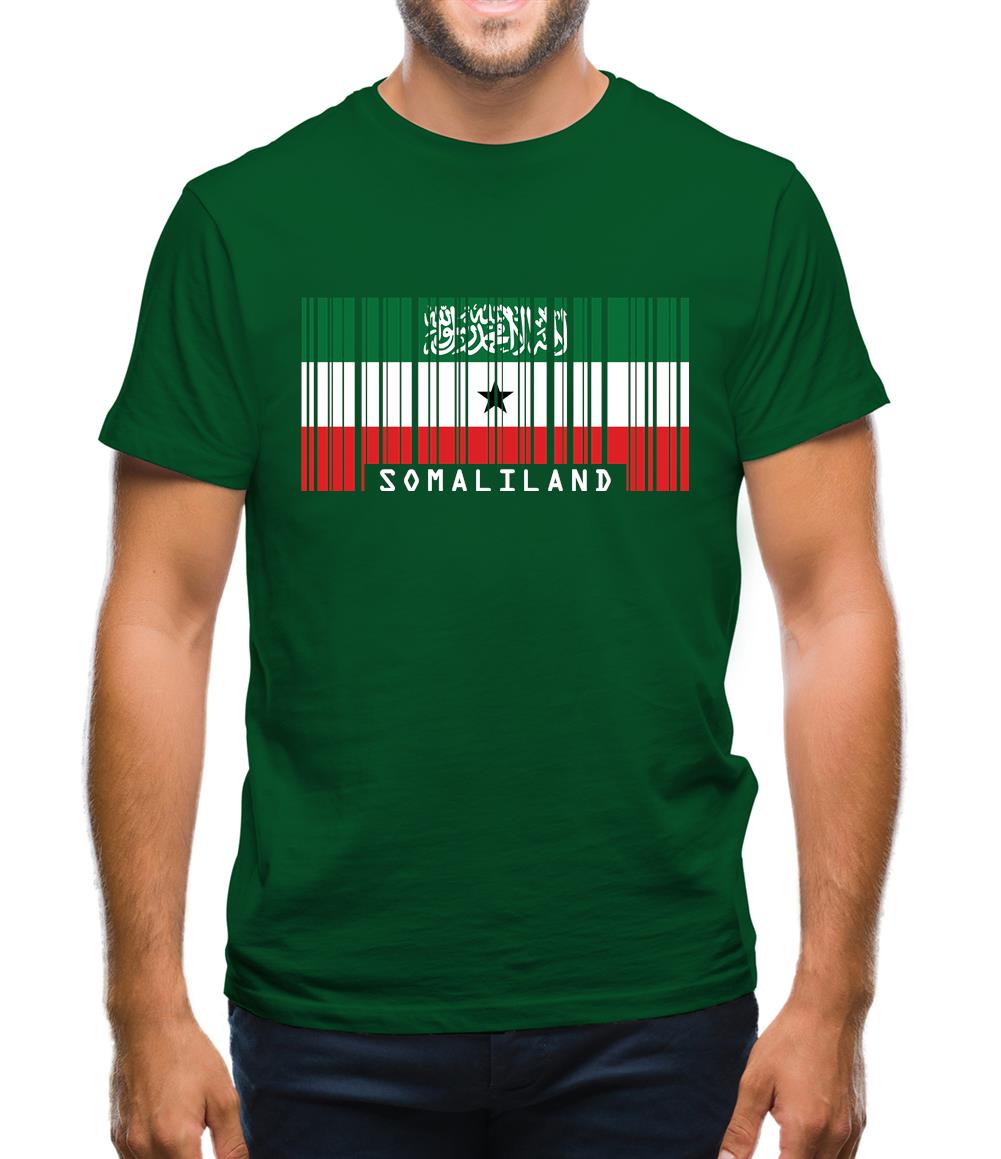 Somaliland Barcode Style Flag Mens T-Shirt