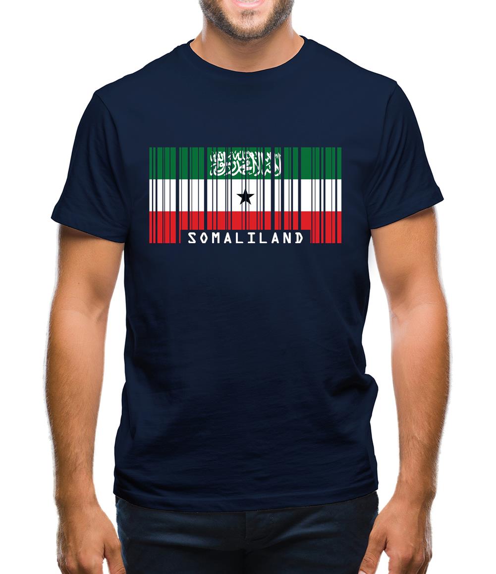 Somaliland Barcode Style Flag Mens T-Shirt