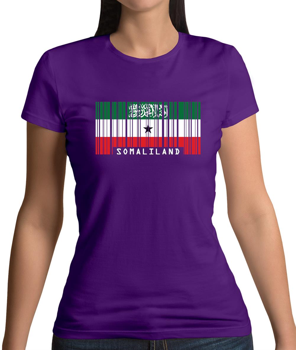 Somaliland Barcode Style Flag Womens T-Shirt
