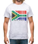 South Africa  Barcode Style Flag Mens T-Shirt