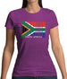 South Africa  Barcode Style Flag Womens T-Shirt