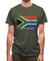 South Africa  Barcode Style Flag Mens T-Shirt