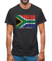 South Africa  Barcode Style Flag Mens T-Shirt