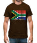 South Africa  Barcode Style Flag Mens T-Shirt