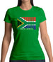 South Africa  Barcode Style Flag Womens T-Shirt