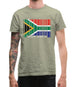 South Africa  Barcode Style Flag Mens T-Shirt