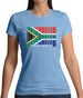 South Africa  Barcode Style Flag Womens T-Shirt