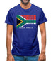 South Africa  Barcode Style Flag Mens T-Shirt