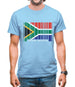 South Africa  Barcode Style Flag Mens T-Shirt