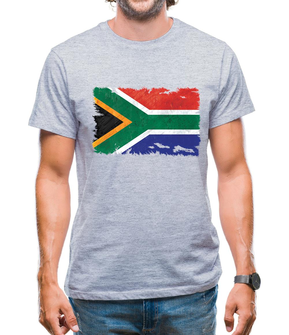 South Africa Grunge Style Flag Mens T-Shirt