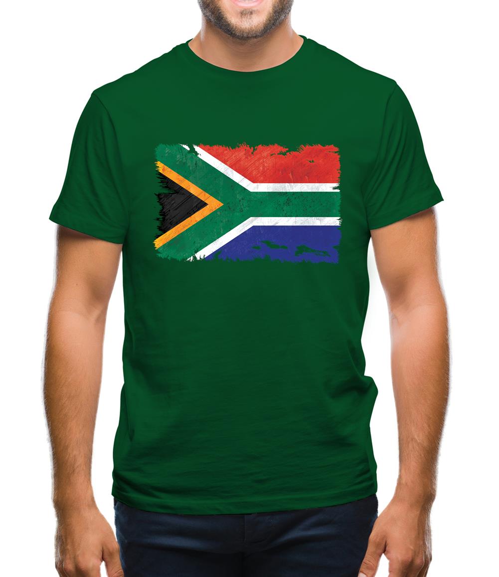 South Africa Grunge Style Flag Mens T-Shirt