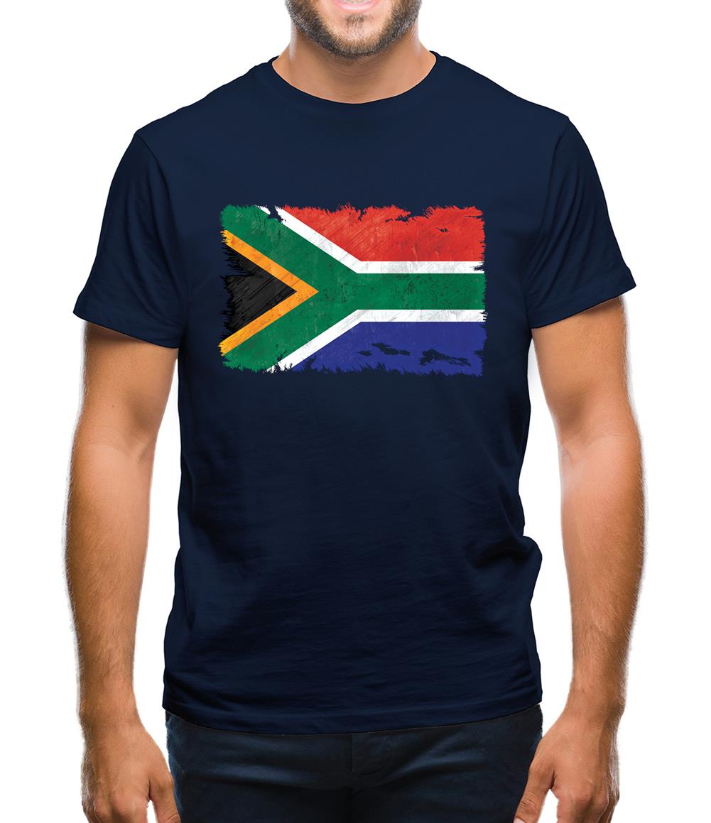 South Africa Grunge Style Flag Mens T-Shirt