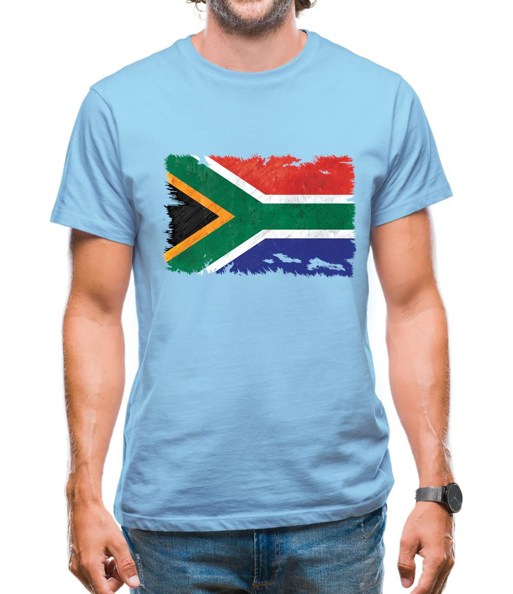 South Africa Grunge Style Flag Mens T-Shirt