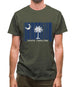 South Carolina  Barcode Style Flag Mens T-Shirt