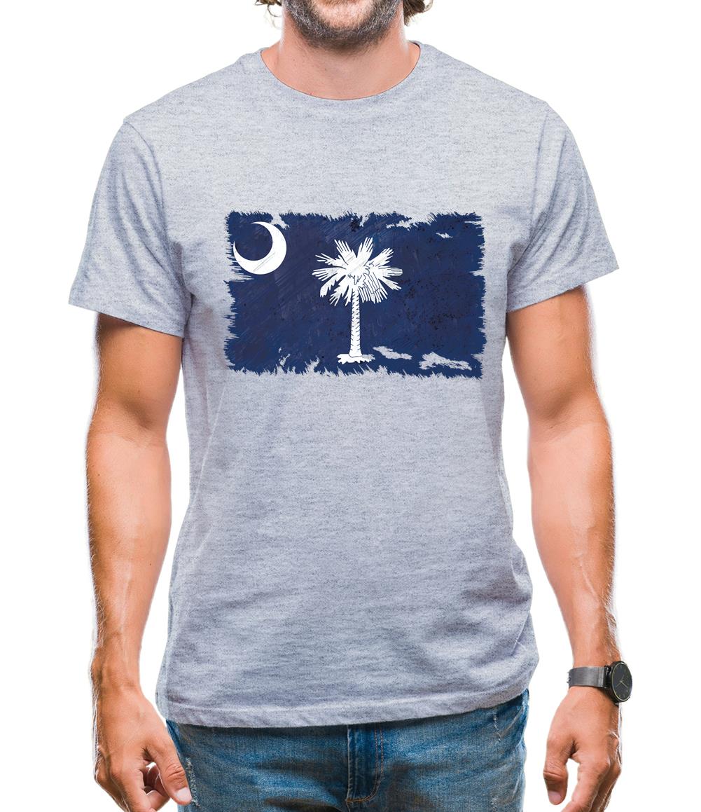 South Carolina Grunge Style Flag Mens T-Shirt