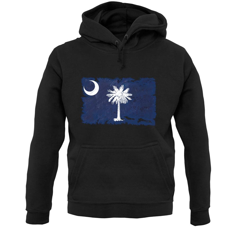 South Carolina Grunge Style Flag Unisex Hoodie