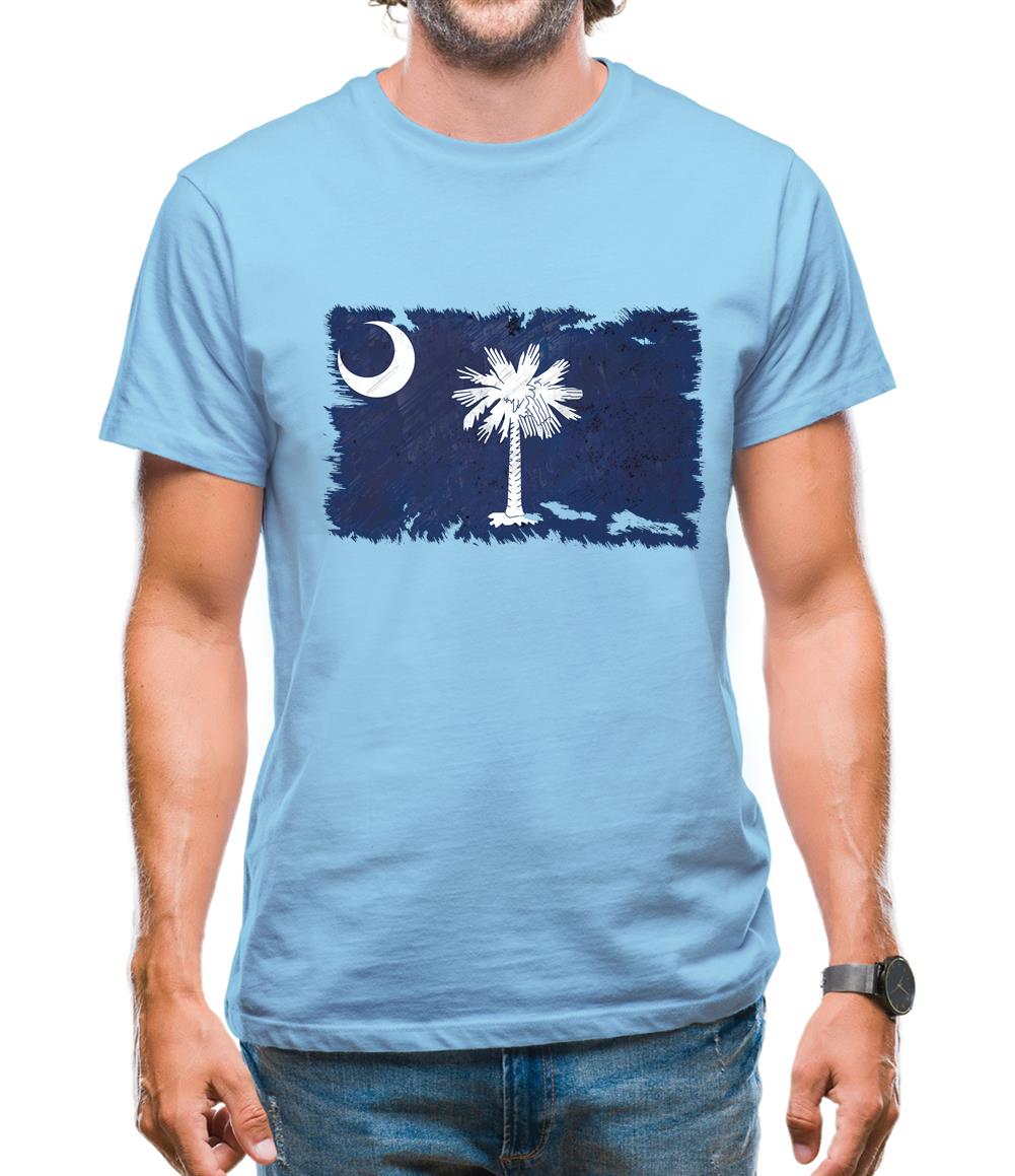 South Carolina Grunge Style Flag Mens T-Shirt