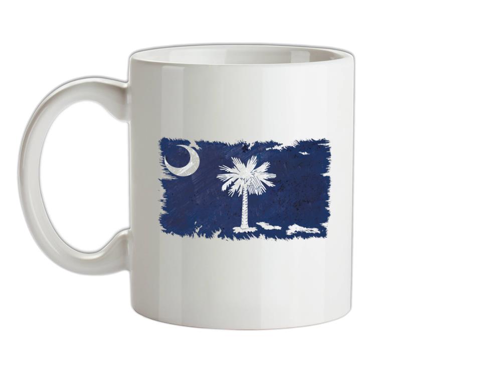 South Carolina Grunge Style Flag Ceramic Mug