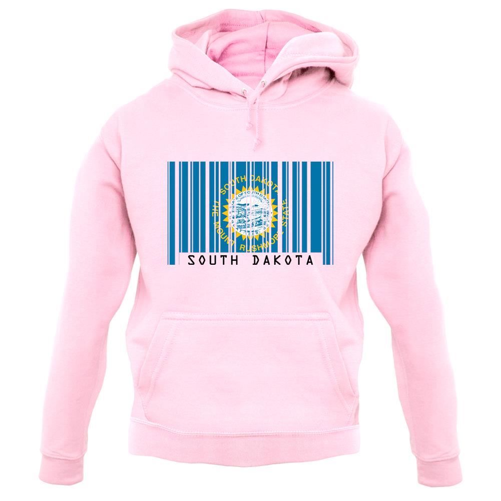 South Dakota  Barcode Style Flag unisex hoodie